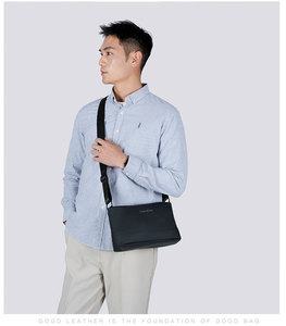 Sac de poitrine personnalisé pour homme, en PU imperméable avec fermeture éclair et doublure en polyester, vente en gros - Product Image 6