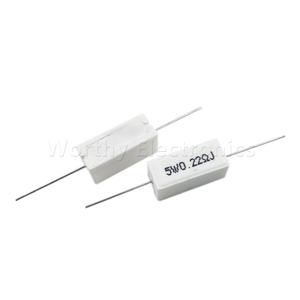 Composants électriques, résistance en ciment DIP 5WR1J 5WR22J 5WR5J 5W1RJ 5W10RJ 5W100RJ, résistance 0.1R 0.5R 1R 10R 100R DIP 5W 1R 5% - Product Image 2