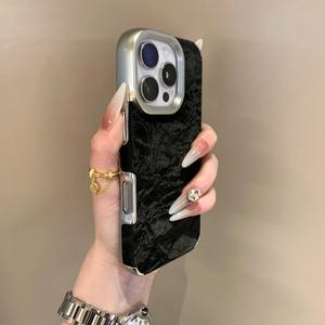 Custodia Protettiva Ibrida Lusso TPU PU Elettroplaccata Opaca Antiurto per <span class=keywords><strong>iPhone</strong></span> 17 16 15 Pro Max 14 13 Plus <span class=keywords><strong>12</strong></span> - Product Image 4