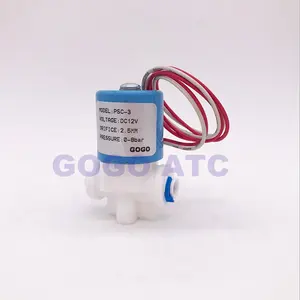 Máy Lọc Nước Bằng Nhựa 2 Chiều PSC-3 Van Điện Từ Siêu Nhỏ 1/4 "Ống 24V 12V DC Điều Khiển Lưu Lượng Cho Máy Lọc Nước RO