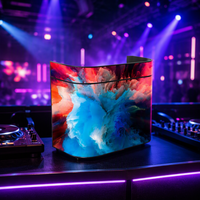 Écran LED flexible 8K HD RGB pour comptoir de bar d'hôtel, stand publicitaire, écran LED de réception, support au sol étanche, vente en gros