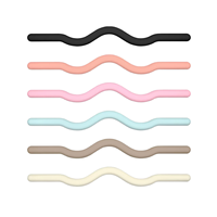 Barre de musculation en silicone de 25 lb, barre ondulée ergonomique pour femmes, entraînement à domicile et Pilates