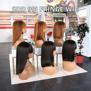 Cheveux humains brésiliens Remy de grade 12A, couleur naturelle, double tirage SDD, courts, pour perruque en dentelle, franges, sans nœuds, doux et brillants - Product Image 2