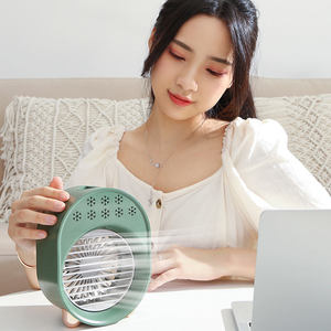 Nouveau ventilateur d'air USB portable, mini climatiseur de bureau, ventilateur de bureau compact avec humidificateur et lumière d'ambiance colorée - Product Image 4