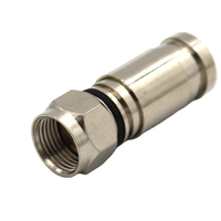 Cable Coaxial Rf RG6 conector tipo F hombre giro en RG6 F TV conector Conector F