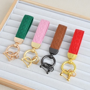 Porte-clés en cuir PU personnalisé avec logo de marque, impression sérigraphique, taille et couleur personnalisées, haute qualité, vente en gros - Product Image 1