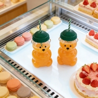Nouvelle bouteille en verre créative et bon marché de style moule 2026, tasse à boire en verre en forme d'ours en peluche, boissons
