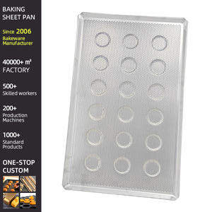 Molde de aluminio perforado de calibre grueso para tartaletas de huevo, 18 cavidades, base para tartas, bandeja para hornear postres - Product Image 6