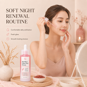 OEM ฟื้นฟูผิวหมองคล้ำ ผลัดเซลล์ผิวให้เรียบเนียน ปรับสีผิวให้สม่ำเสมอ เหมาะสำหรับทุกสภาพผิว ไนอะซินาไมด์ AHA PHA เซรั่มข้าวแดงสูตรอ่อนโยน - Product Image 4