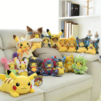 Boneka Anime Kartun Jepang Lucu Terlaris Pokemon Pikachu Mainan Boneka Plush Kapas PP untuk Hadiah Ulang Tahun Anak