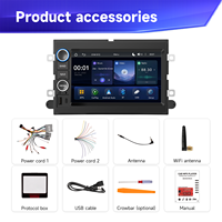 Autoradio BQCC 7 pouces IPS avec écran Carplay, lecteur multimédia MP5, Mirrorlink, RDS, BT, FM, GPS, stéréo de voiture coloré pour Ford F150 07-14