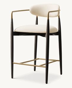 Bangku Bar kayu Modern kustom untuk ruang makan Hotel dapur pulau komersial kursi tinggi tinggi - Product Image 3