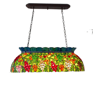 Lámpara Colgante LED Rectangular de 42 Pulgadas con Diseño de Uvas, Hecha a Mano, para Comedor, Bar, Hotel, Lámpara de Araña de Vidrio Tintado, Tamaño Mediano - Product Image 6