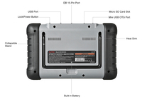 Outil de diagnostic OBD2 Autel MaxiCOM MK808 avec toutes les fonctions système et de service, composé de MD802 et de Mexicheck Pro MK 808