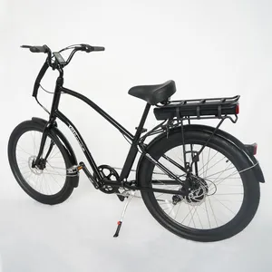 电动自行车供应商2024 Step Over 48V 350W 26英寸x2.25复古/复古成人电动自行车巡洋舰电动自行车