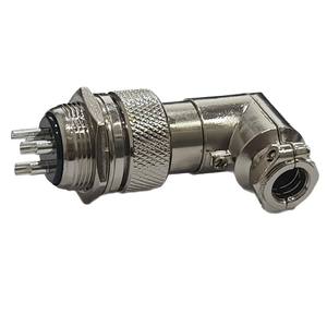 Conector Circular Gx20 de Aviación, Macho, 8 Pines, Aleación de Zinc, Niquelado, Montaje en Panel, para Ingeniería Eléctrica - Product Image 1