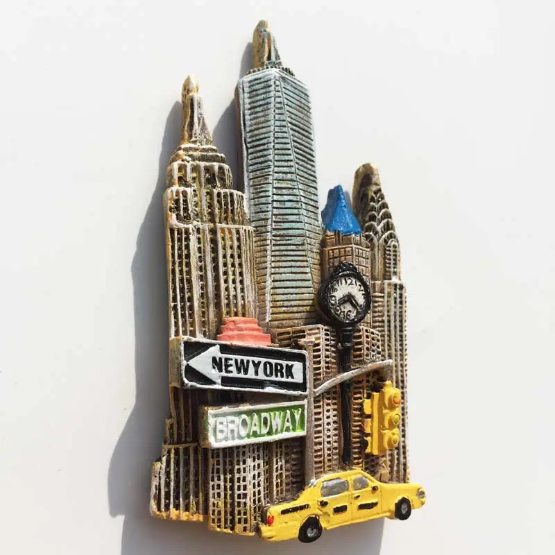 Koelkastmagneet Verenigde Staat New York Alaska Mijlpaal Icoon Vrijheid, Hollywood 3d Model Voor Reis Souvenir Cadeau, Huisdecoratie