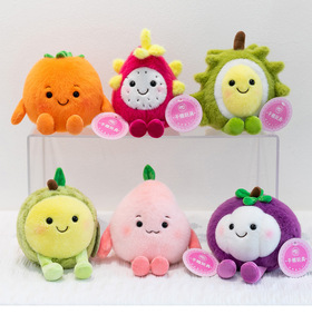 Logotipo personalizado perfumado fruta juguetes de peluche bolsas de frijol melocotón Durian mangostán Pitaya Hami melón muñecos de peluche garra máquina regalo barato - Product Image 6