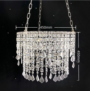 Support à gâteau de mariage moderne et luxueux avec perles de cristal suspendues, support de table en acrylique transparent de haute qualité - Product Image 3