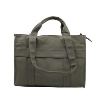 Sac fourre-tout de luxe personnalisé Boslun avec fermeture éclair en toile écologique, logo personnalisé, options de taille pour le shopping