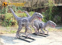 Statue de dinosaure Velociraptor réaliste pour parc d'attractions MY DINO AD-286