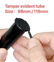 Vente en gros en stock – Flacons et tubes en plastique transparents de 90 mm et 116 mm, couleur personnalisée, avec bouchon Pop Top inviolable et sécurité enfant, pour usage médical