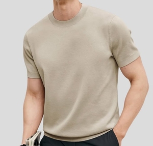 T-Shirt in <span class=keywords><strong>Lana</strong></span> Merino Comoda Vestibilità Regolare Leggera Design all'Ingrosso <span class=keywords><strong>Magliette</strong></span> in <span class=keywords><strong>Lana</strong></span> Personalizzate per <span class=keywords><strong>Uomo</strong></span> Produttore - Product Image 3