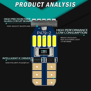 Bombillas LED T10 para coche, 12V, 24V, para camión, autobús, 6000K, alta potencia - Product Image 5