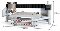 Scie à pont CNC pour la découpe de granit, de marbre et de pierre, machine à découper les carreaux à 45 degrés, multifonction