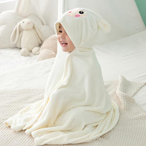 Albornoz y Capa con Capucha de Forro Polar Coral para Niños, Absorbente, Diseño de Dibujos Animados, Toallas de Baño al por Mayor - Product Image 4