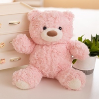 Peluche super douce en fourrure de lapin Brosse à cheveux Jouet mignon petit ours avec rembourrage en coton PP 26 cm Unisexe pour les âges 14+