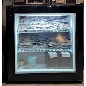 ガラスドアミニアイスクリームディスプレイ冷凍庫55Lブラックテーブルトップ21L - Product Image 6