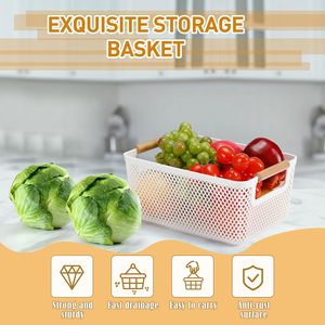 Durable Home Kitchen Storage <b>Basket</b> Beech Decorative Handheld Design for Fruits Snacks Bottles Sundries Organizing - Product Image 5