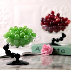 Vente en gros <span class=keywords><strong>de</strong></span> perles <span class=keywords><strong>de</strong></span> verre colorées faites à la main, assiettes en verre pour glaces et fruits - Product Image 2