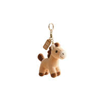 Porte-clés Pendentif Sac en Peluche PVC Personnalisé, Motif Cheval de l'Année, Coloré et Adorable, Imperméable, Léger, Doux, Petit Cadeau