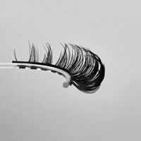 Extensions de cils russes D pour 5D, multi-couches, noir naturel, 25 mm, sans cruauté, effet ailé, bande complète, faux cils