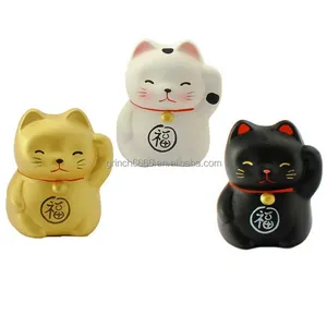 Japanese Lucky Cat Maneki Neko Happiness Wealth No Evil japanese cute lucky cat ceramic decorations home decor