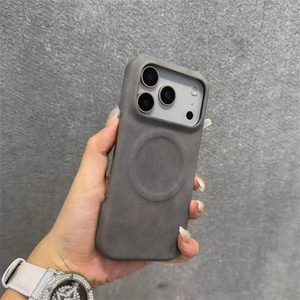 Funda Magnética de Cuero PU de Alta Calidad para Teléfono Móvil iPhone 17 Air 16 15 Pro Max, Funda Trasera Antigolpes de Piel de Oveja Genuina - Product Image 3