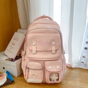 Zaino Scolastico in Nylon Morbido Stile Coreano, Design Multi-Scomparto, Resistente e Confortevole per Studentesse 14+ - Product Image 3