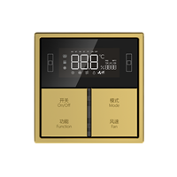 Knx Laina Serie Multifunktionales Temperaturkontrollpanel 6-Tasten Mechanisches Metall-Panel IP20 Drei-in-Eins-Funktion Vielseitige Szenarien