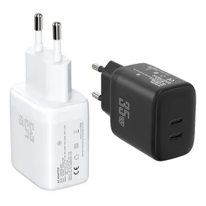 Hechobo 35 W Nhanh Chóng Sạc Kép Cổng USB C Pd Power Adapter 35 Watt Loại C Tường Sạc Với EU Cắm CE Cho iPhone 15 14 13 12 11