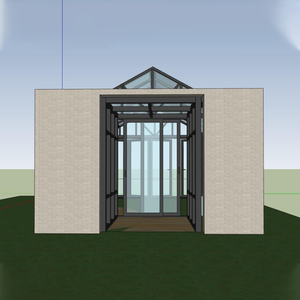 Four Seasons Lowes Glass House Winter Garden Room Solarium aislado Aluminio Sunroom Conservatory Triangle Roof <span class=keywords><strong>Porche</strong></span> cerrado - Product Image 5