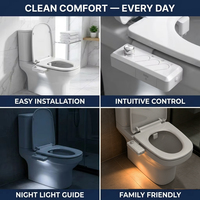 Accessoire de bidet à eau froide non électrique avec double buse autonettoyante, idéal pour les projets commerciaux et les salles de bain d'appartements (OEM)