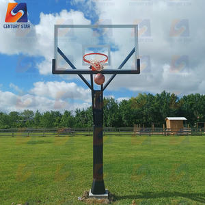 Cerceau de <span class=keywords><strong>basket</strong></span>-ball extérieur à hauteur réglable avec panneau en verre trempé et <span class=keywords><strong>filet</strong></span> pour l'école et le jeu des enfants - Product Image 3
