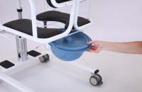 Chaise élévatrice hydraulique manuelle portable pour le transfert de patients, design léger et réglable, garantie 3 ans pour la salle de bain