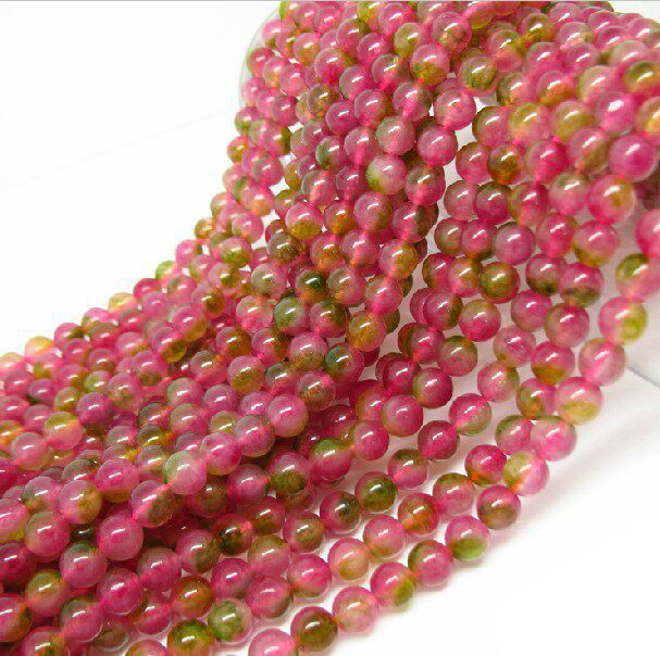 7a pierre naturelle, tourmaline pastèque semi-transparente