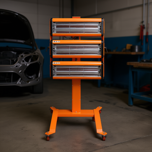 Lampe de séchage infrarouge 3300W pour carrosserie automobile avec structure métallique et indice de protection IP54 DB Wholesale D0100HRSLTP - Product Image 2