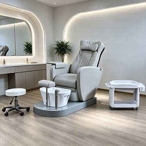 Fauteuil de pédicure spa de luxe avec massage des pieds, design moderne, fonctionnalités réglables et cuvette - Product Image 2