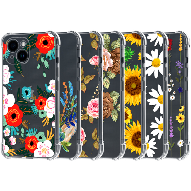 Floral Rugged Phone Cases for Iphone 6 7 8 X 11 12 13 Pro Max,phone Cases Floral for Iphone 14 Pro Max Shockproof