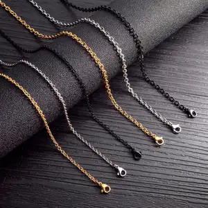 Factory Price 316L Stainless Steel Jewelry Wholesale New Lovers O Ring Cable Link Chain Necklace